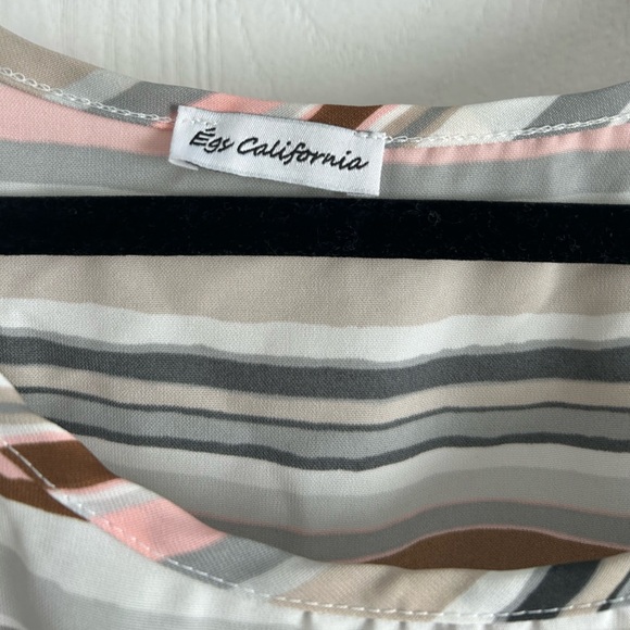 Stripped Elastic Waist Dress - Picture 3 of 4